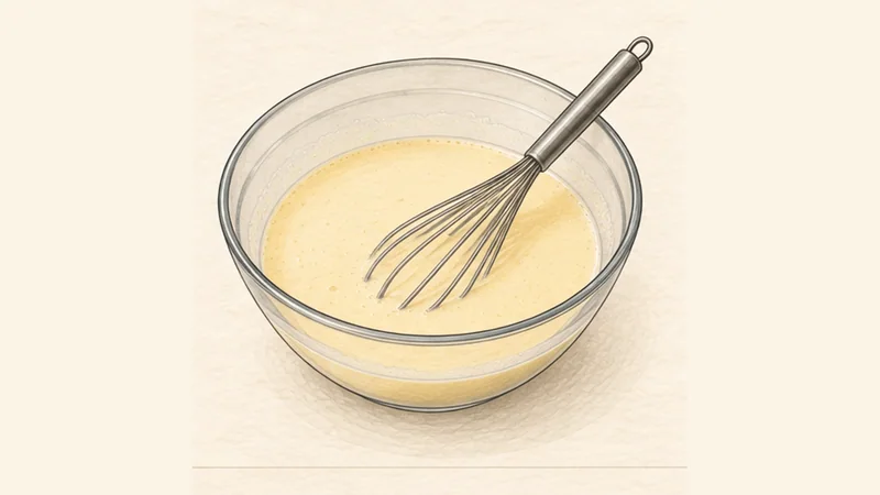 Cherry Clafoutis, step 2: Mix the batter.