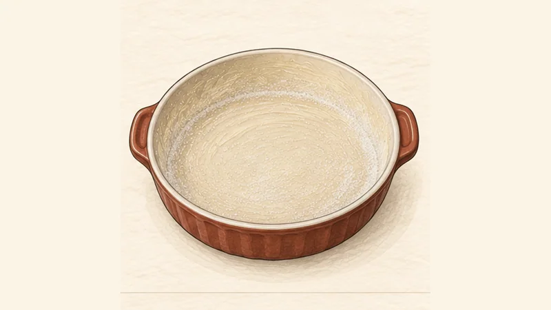 Cherry Clafoutis, step 3: Prepare the baking dish.