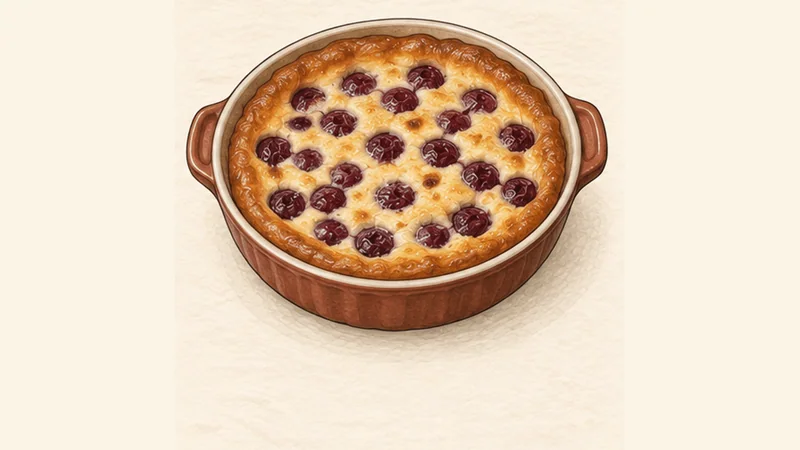 Cherry Clafoutis, step 5: Bake until just set.
