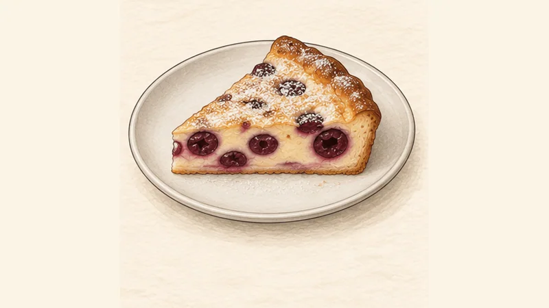 Cherry Clafoutis, step 6: Rest and portion.