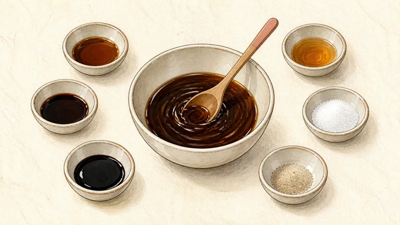 Hong Kong-style clay-pot rice, step 4: Mix the seasoned soy.
