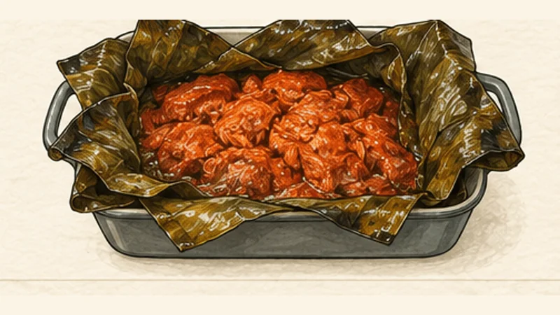 Cochinita Pibil, step 7: Slow-roast until tender.