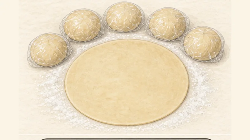 Cornish Pasty, step 4: Roll six pastry rounds.