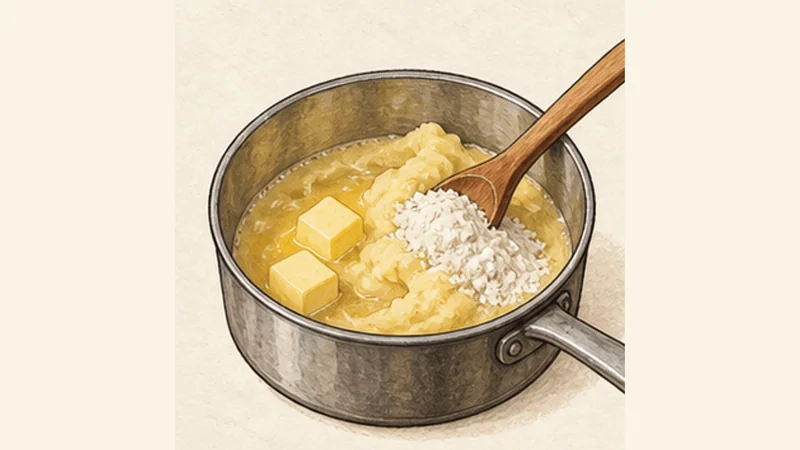 Coxinha de Frango, step 4: Make the dough.