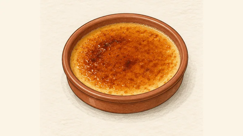 Crema Catalana, step 5: Burn a thin sugar crust just before serving.