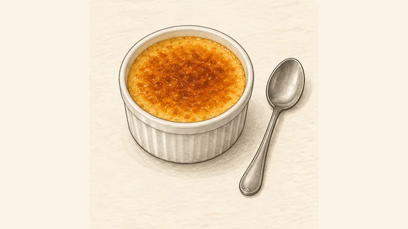Crème Brûlée, step 6: Caramelize and serve.