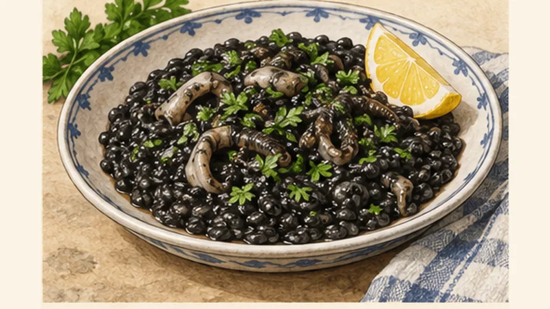 Dalmatian Crni Rižot — Croatian Black Risotto, step 7: Season, rest briefly and serve.