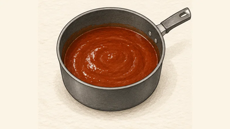 Currywurst, step 4: Blend smooth.
