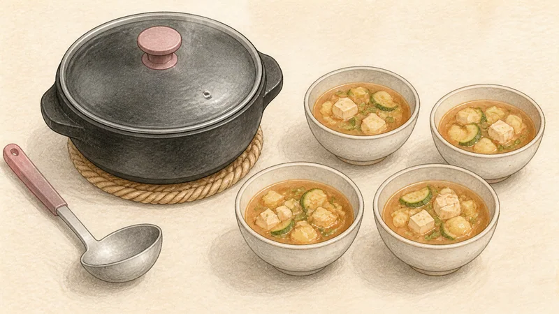Doenjang jjigae, step 7: Rest before serving.