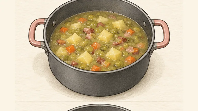 German Erbsensuppe, step 4: Add the potatoes.