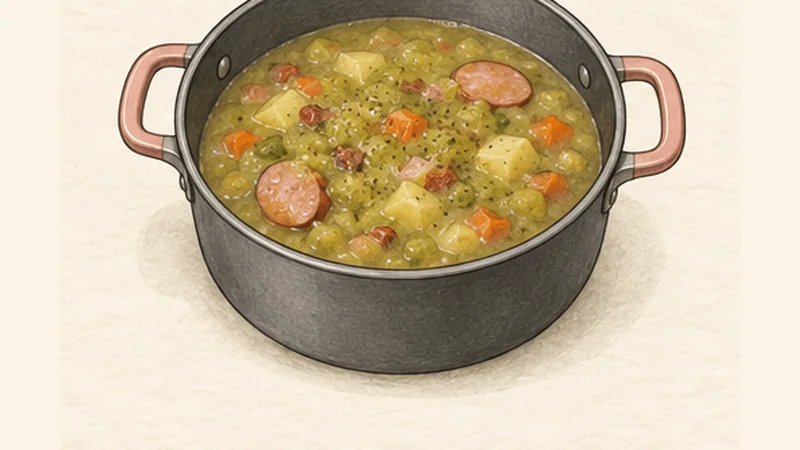 German Erbsensuppe, step 7: Season after the smoked meat.