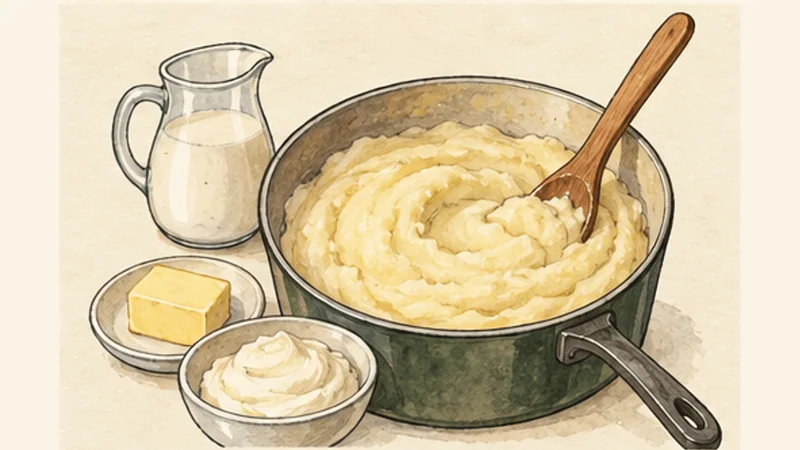 Escondidinho de Carne Seca, step 2: Make the purée.