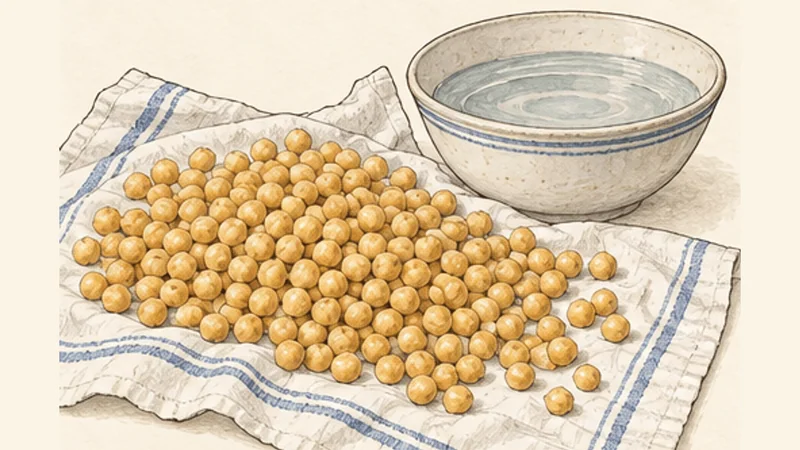 Levantine Chickpea Falafel, step 1: Soak the chickpeas.