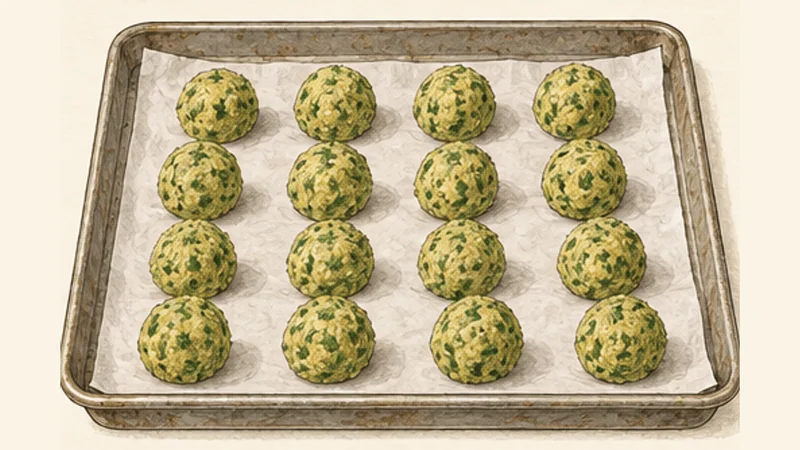 Levantine Chickpea Falafel, step 4: Rest and shape.