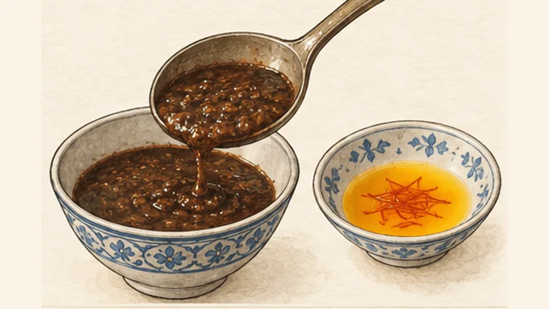 Persian Fesenjan with Chicken, step 6: Balance the sweet-sour sauce.