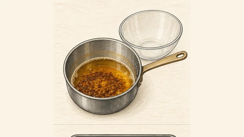 Financiers, step 1: Brown the butter.