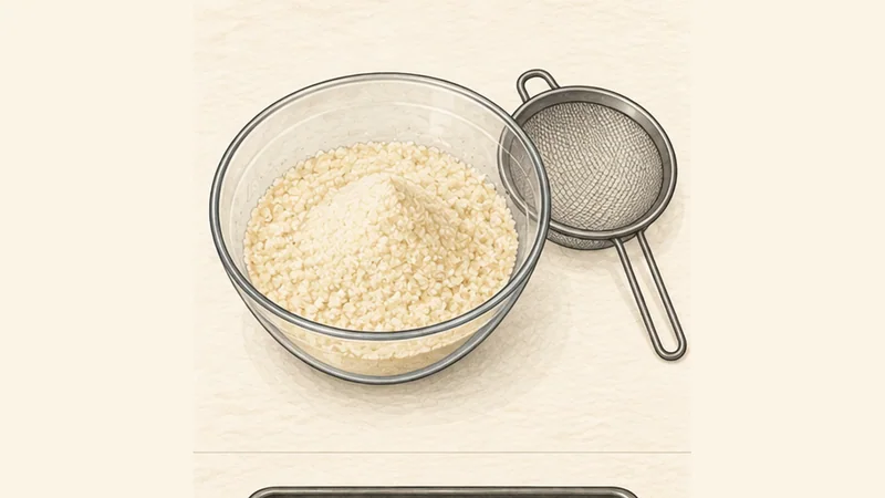 Financiers, step 2: Combine the dry mix.