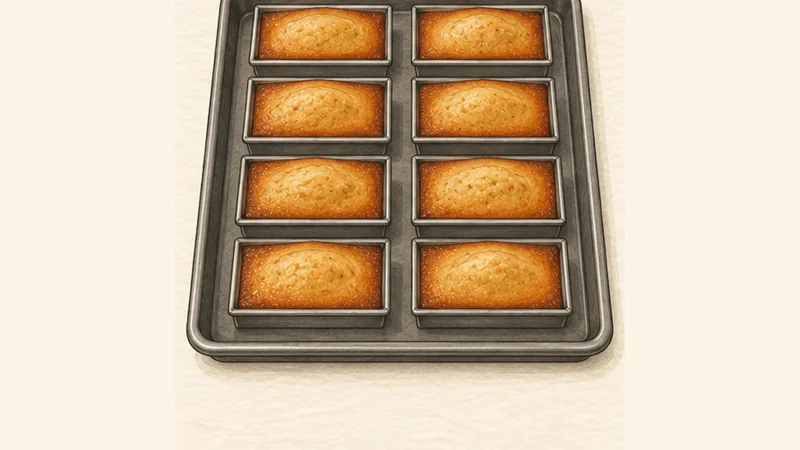Financiers, step 5: Bake until golden.