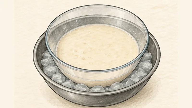 Fish and Chips, step 3: Mix the cold batter.