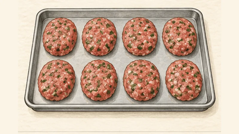 Frikadellen, step 4: Shape the patties.