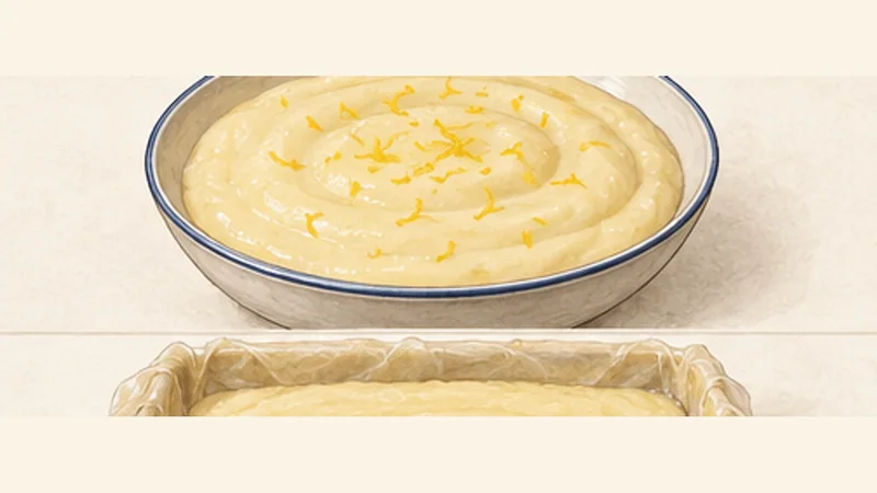Galaktoboureko, step 7: Finish and cool the custard.