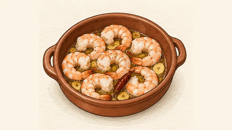 Gambas al Ajillo, step 3: Cook the prawns briefly.