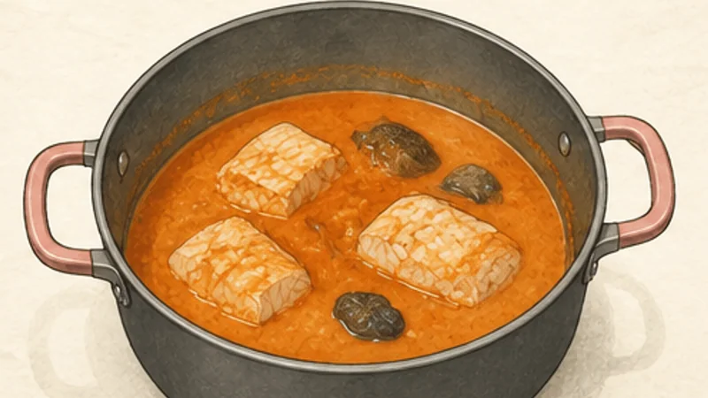Goan Fish Curry, step 5: Poach the fish gently.