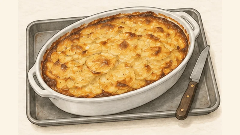 Gratin Dauphinois, step 6: Bake until tender and golden.
