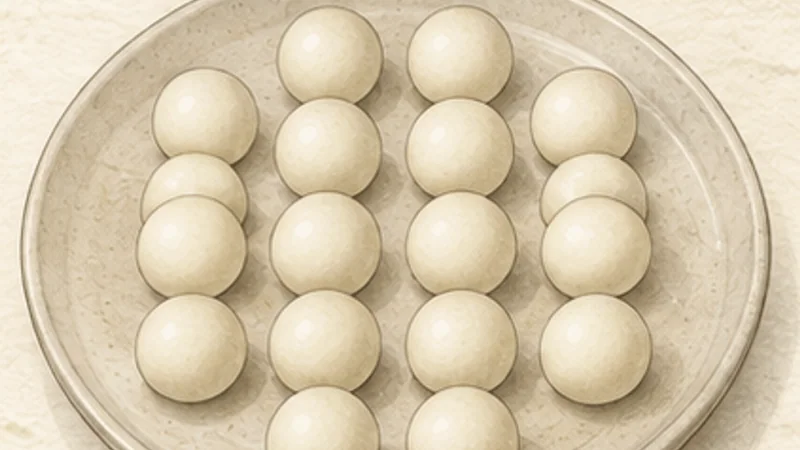 Gulab Jamun, step 4: Roll crack-free balls.