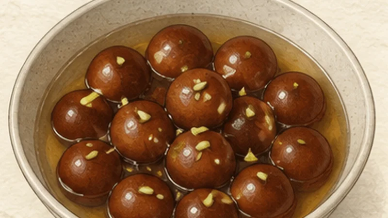 Gulab Jamun, step 7: Check absorption and serve.