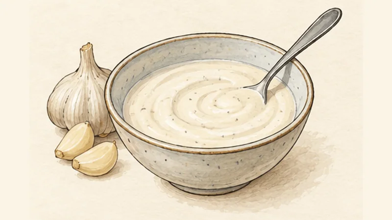 Halifax Donair, step 1: Mix the sweet sauce.