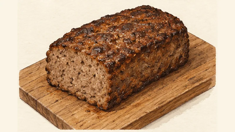 Halifax Donair, step 3: Bake the donair loaf.