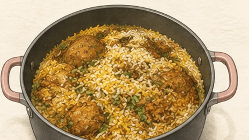 Hyderabadi Chicken Dum Biryani, step 9: Verify, lift, and serve.