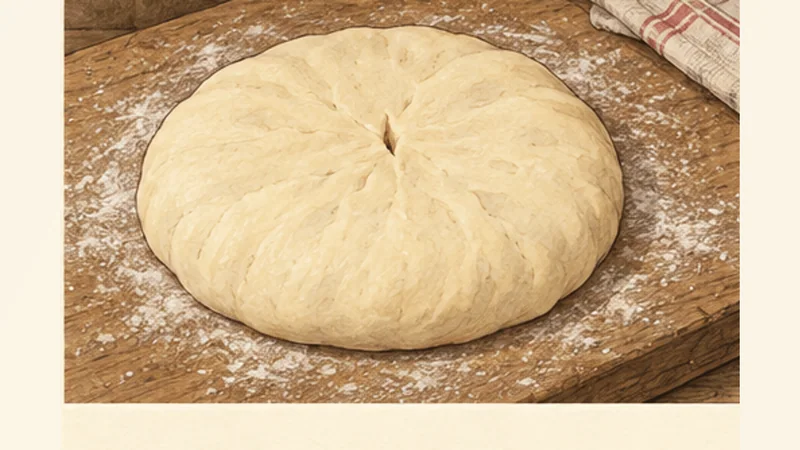 Imeretian Khachapuri, step 4: Seal and flatten.