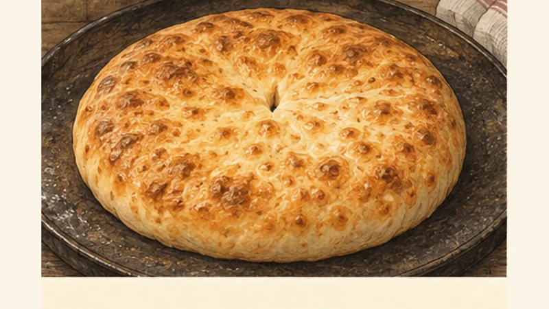 Imeretian Khachapuri, step 5: Bake until blistered.