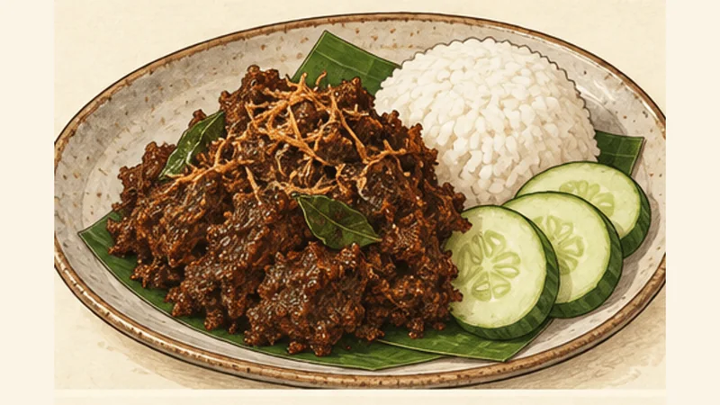 West Sumatran Beef Rendang, step 6: Rest and serve.