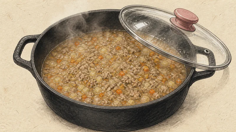 Japanese chicken curry rice, step 5: Simmer the vegetables.