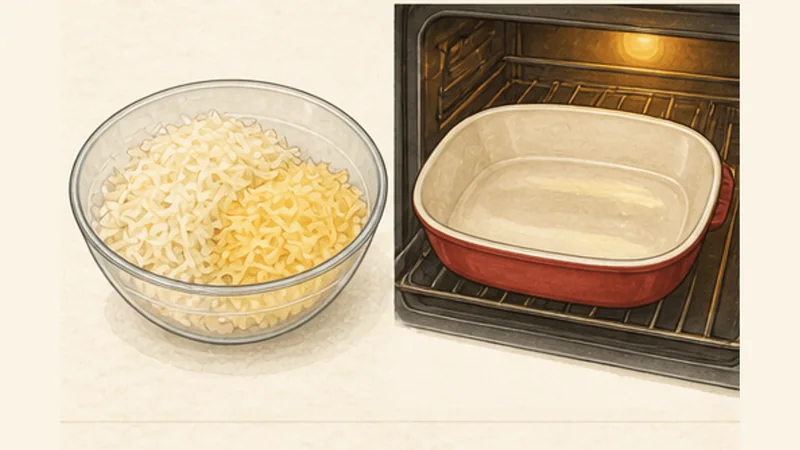 Käsespätzle, step 4: Prepare the cheese.