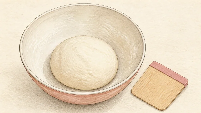 Chicken kalguksu, step 2: Knead until smooth.