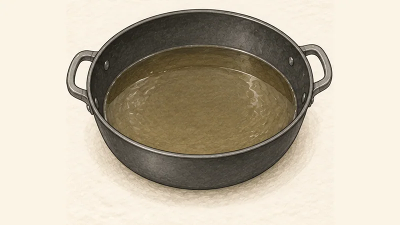 Kartoffelpuffer, step 4: Heat a shallow layer of oil.