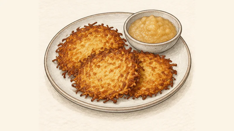 Kartoffelpuffer, step 6: Drain and serve immediately.
