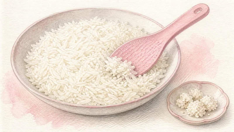 Thai Crab Fried Rice, step 1: Separate cold rice grains.