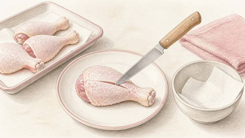 Chiang Mai Chicken Khao Soi, step 1: Dry and temper the chicken.