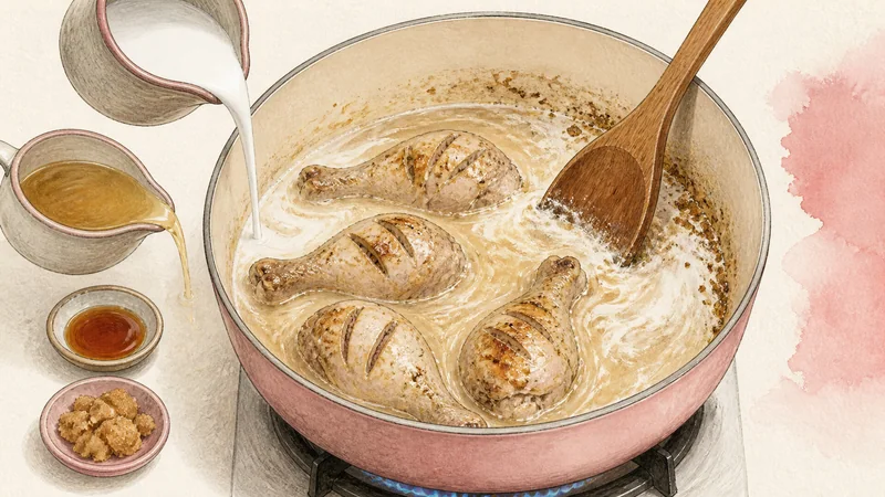Chiang Mai Chicken Khao Soi, step 5: Build the coconut broth.