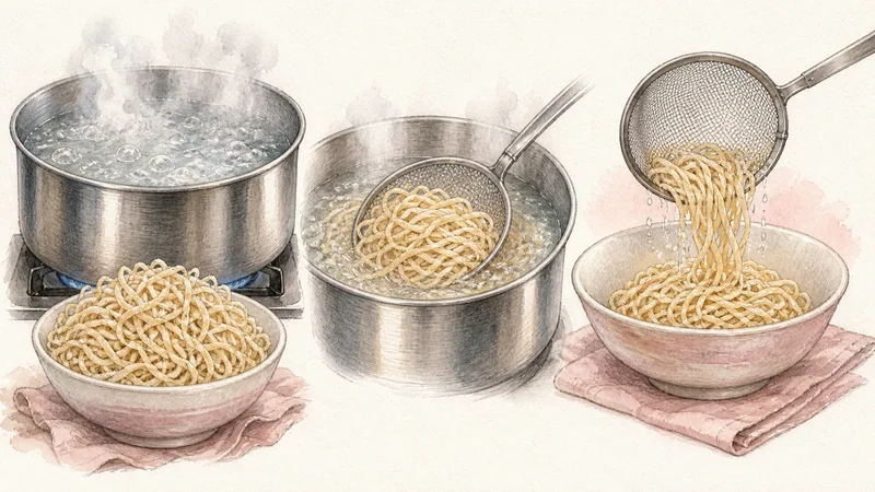 Chiang Mai Chicken Khao Soi, step 11: Boil the serving noodles.