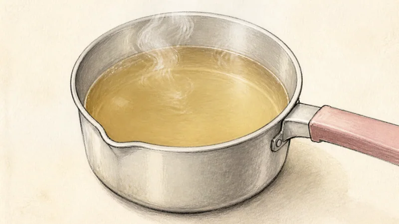 Kitsune udon with seasoned tofu pouches, step 3: Season the clear broth.