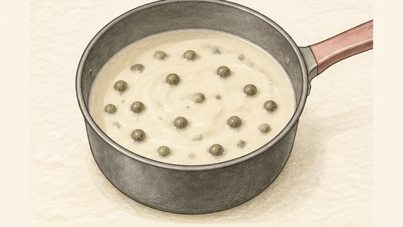 Königsberger Klopse, step 7: Add capers and lemon.