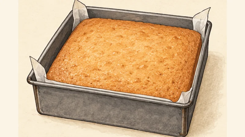 Australian Lamingtons, step 3: Fold and bake.