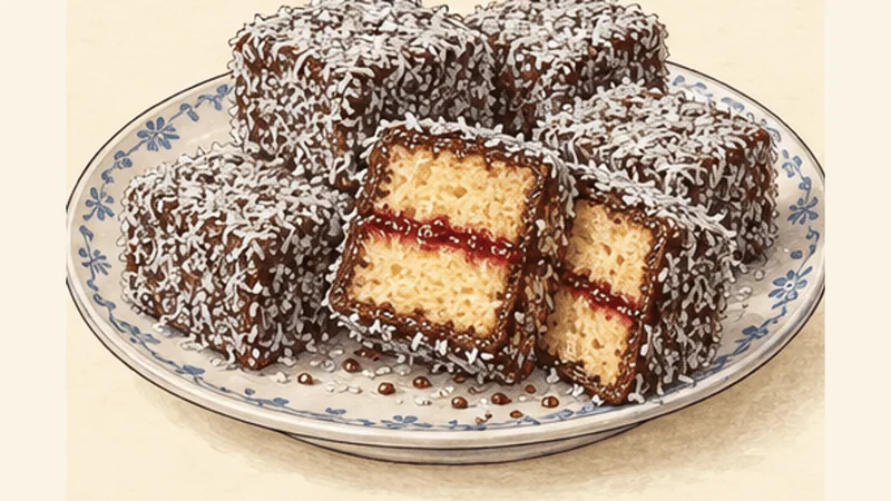 Australian Lamingtons, step 7: Set and serve.