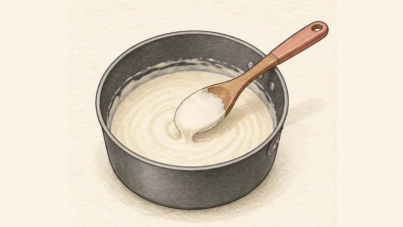 Lasagne alla Bolognese, step 1: Cook the béchamel.